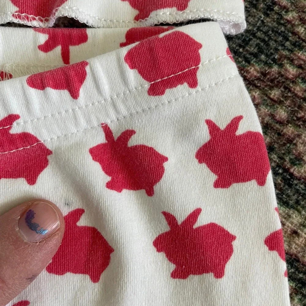 Roller Rabbit Pajamas Pink Bunny Print Pima Cotton Kids Size‎ 4 Cozy Designer